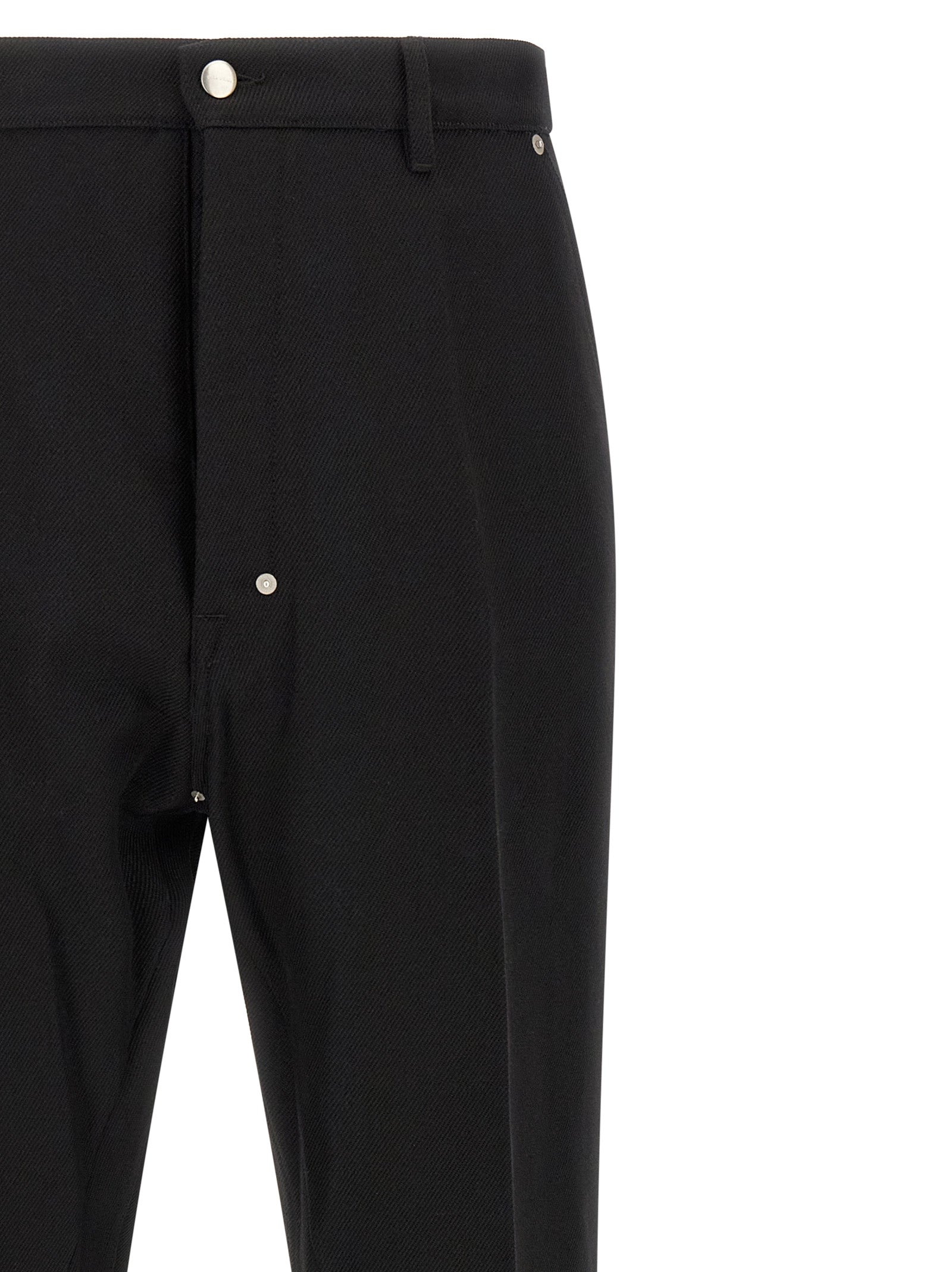 Rick Owens Schwarze Baumwoll-Freizeithose