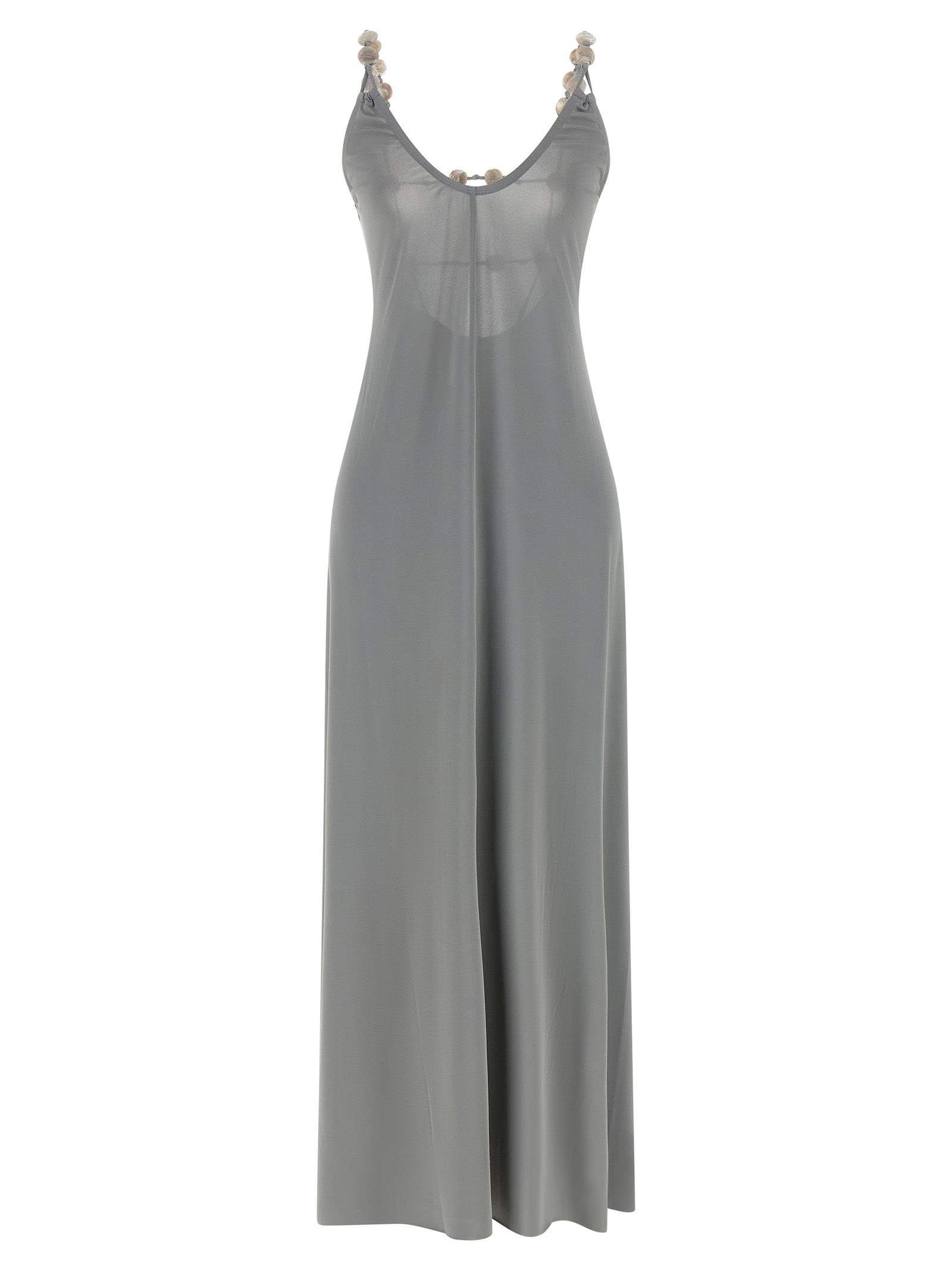 Eres Langes Kleid aus silbernem Polyamid