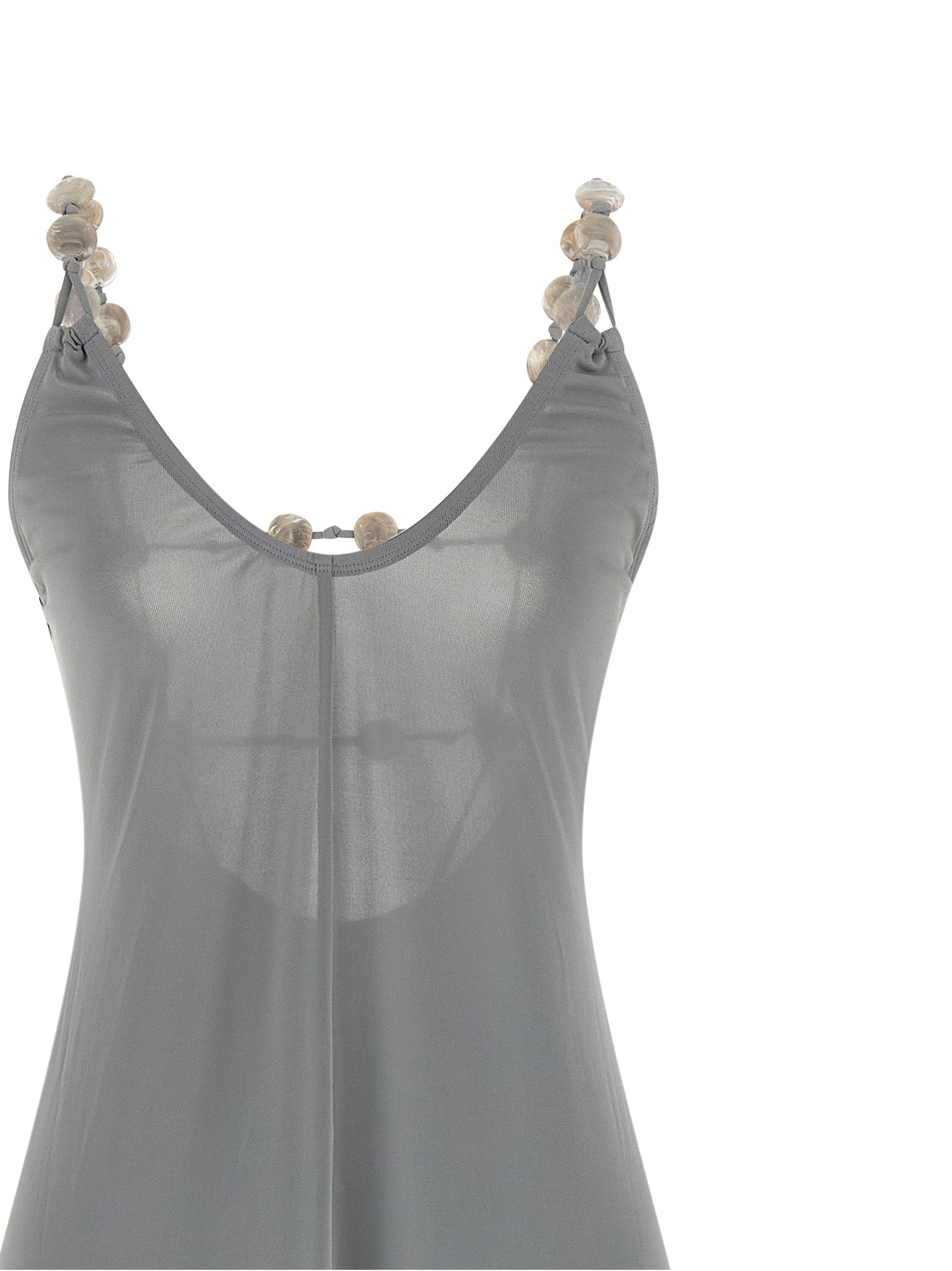 Eres Langes Kleid aus silbernem Polyamid