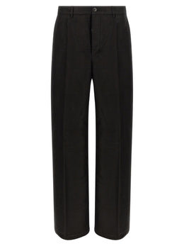 Rick Owens Schwarze Ramie Freizeithose