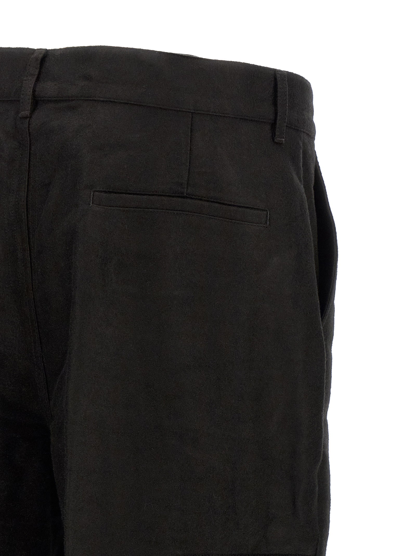 Rick Owens Schwarze Ramie Freizeithose