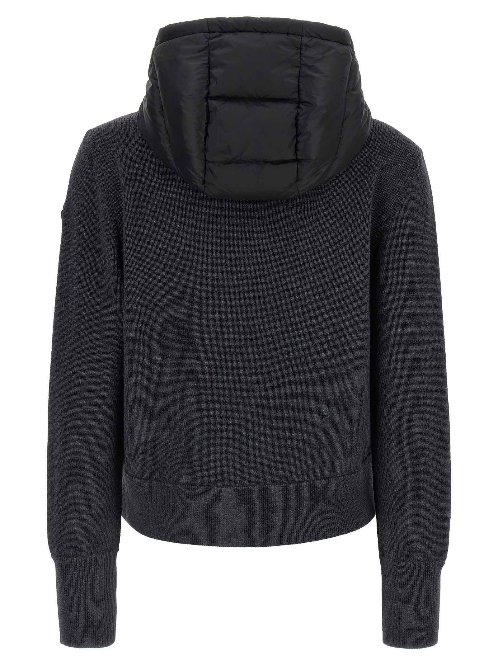 Moncler Grauer Cardigan aus Polyamid