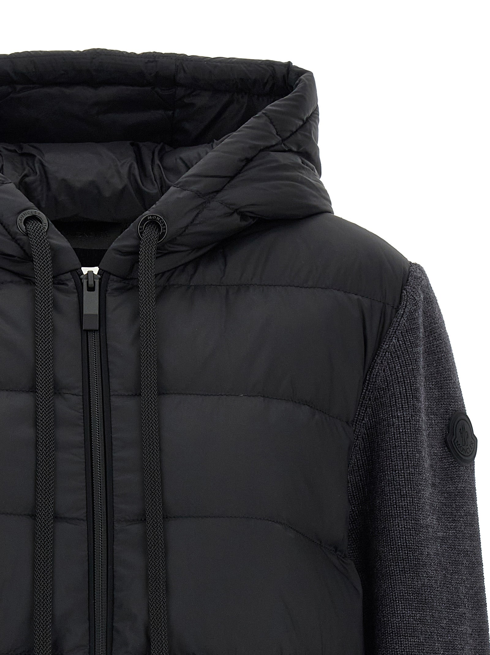 Moncler Grauer Cardigan aus Polyamid