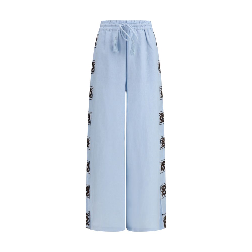 Alemais Blaue Leinenhose