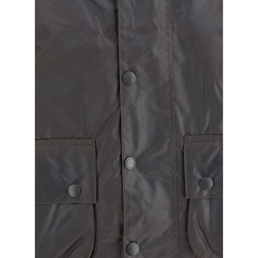 Barbour Schwarzer Baumwollmantel
