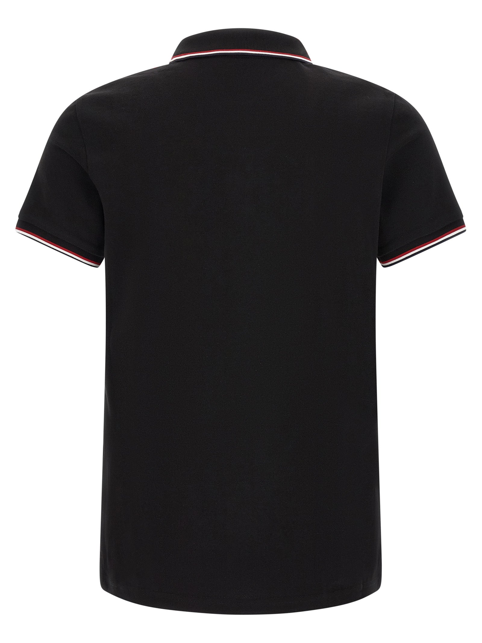 Moncler Schwarzes Baumwoll-Poloshirt