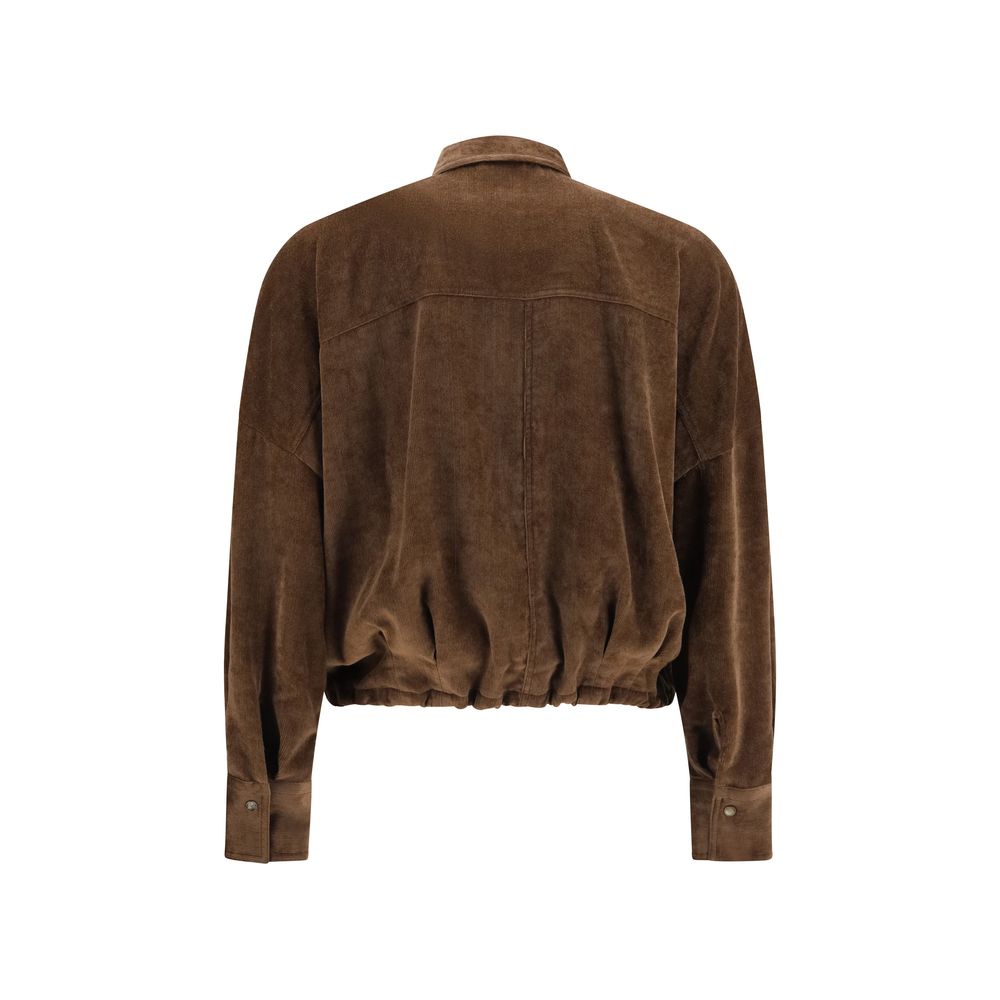 Brunello Cucinelli Braunes Hemd aus Viskose