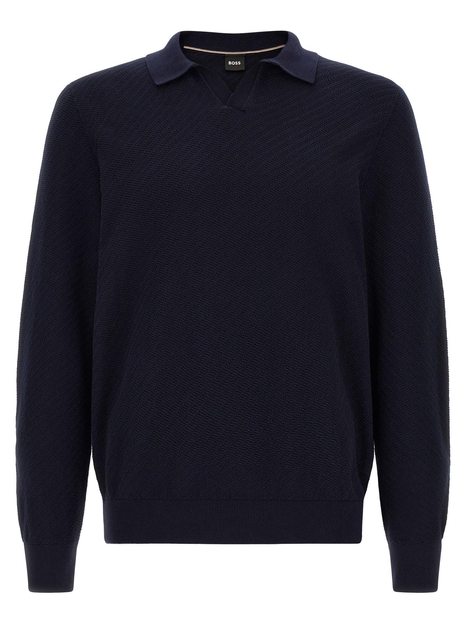 Hugo Boss Blaues Baumwoll-Polohemd