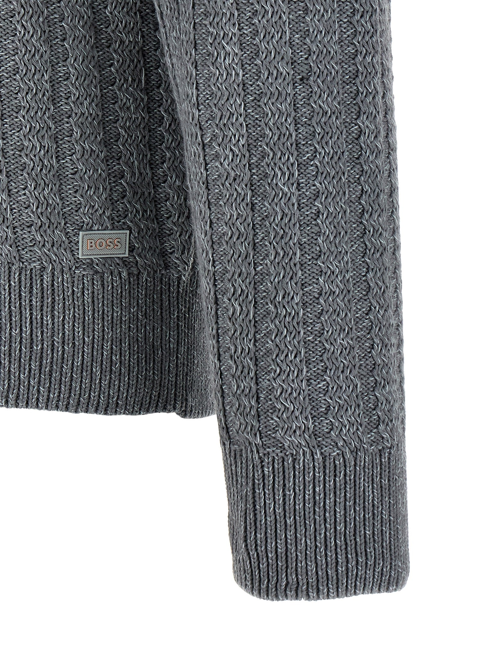 Hugo Boss Grauer Baumwollcardigan