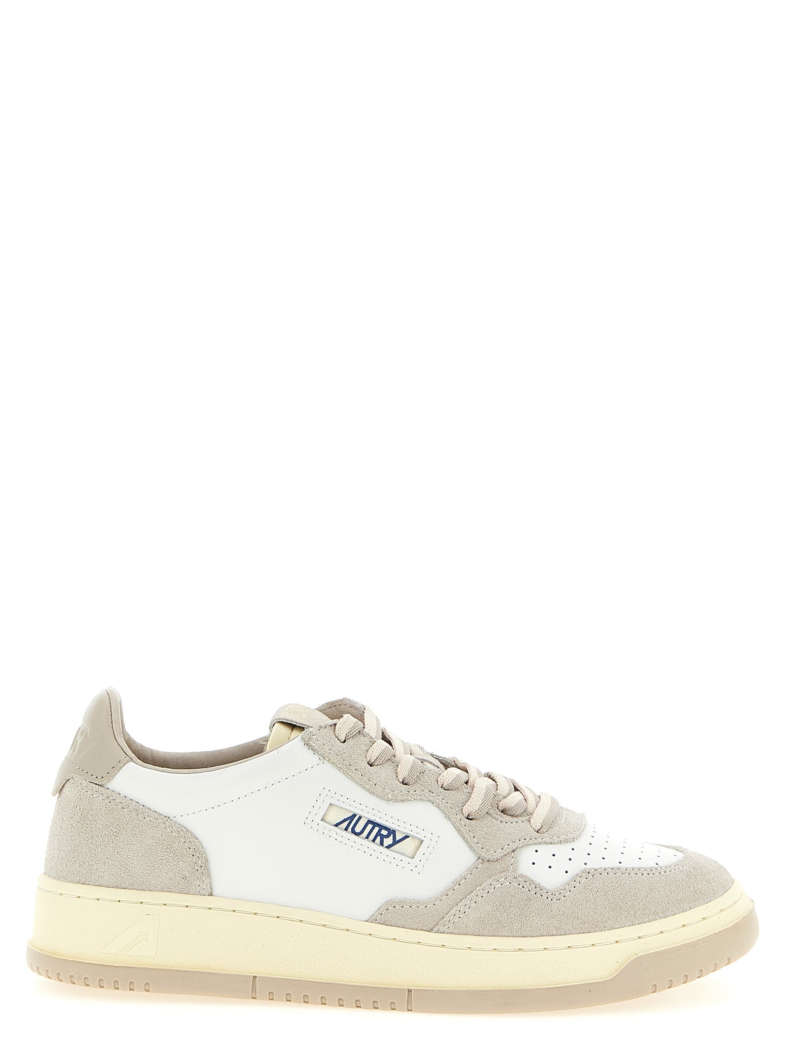 Autry Graue Sneaker aus Rindsleder mit niedrigem Schaft
