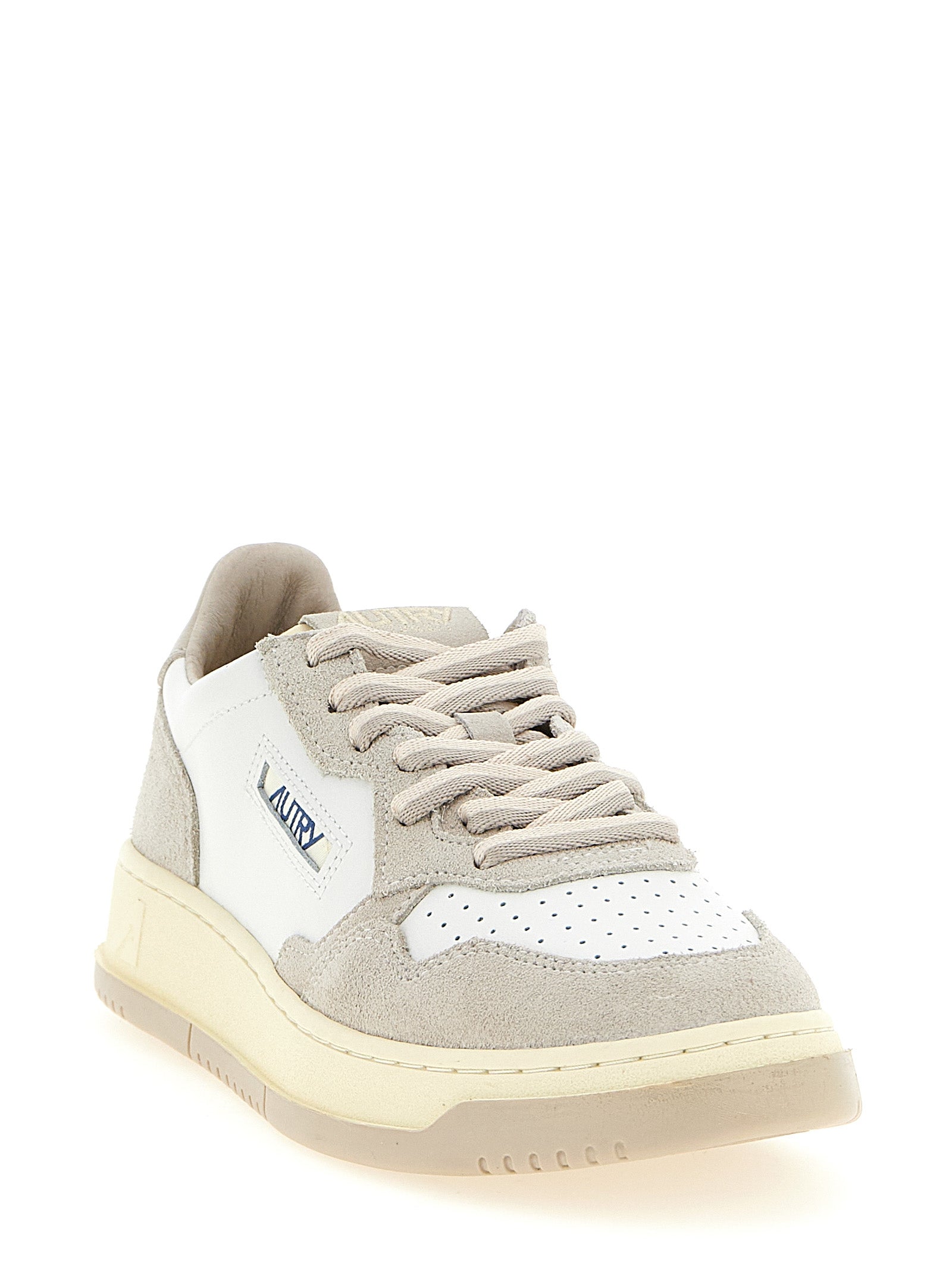 Autry Graue Sneaker aus Rindsleder mit niedrigem Schaft