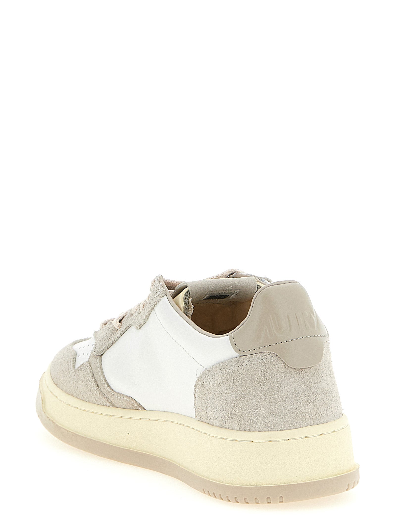 Autry Graue Sneaker aus Rindsleder mit niedrigem Schaft