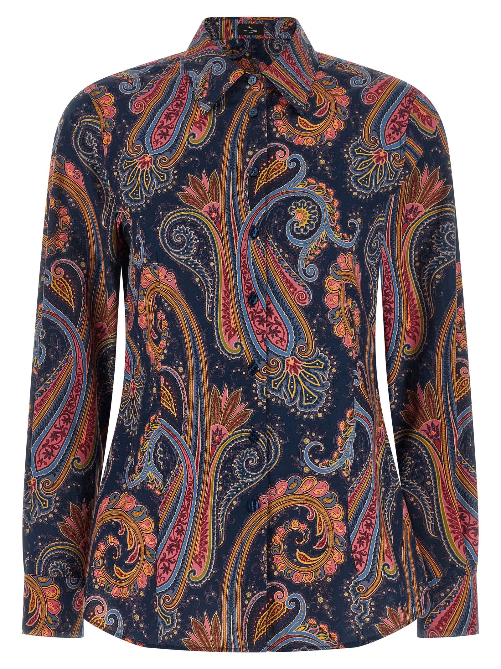 Etro Blaue Baumwollbluse