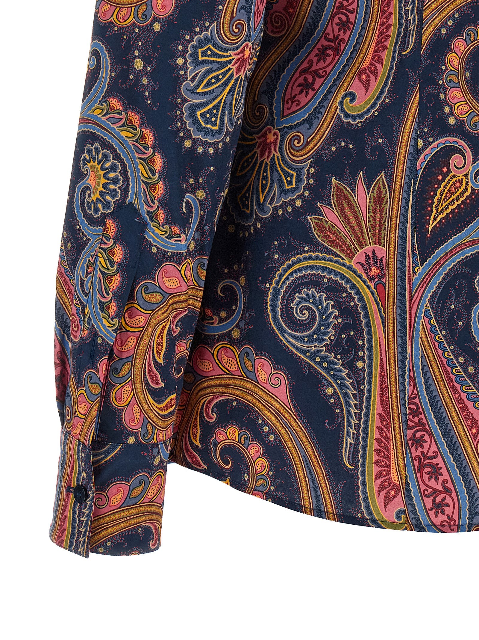 Etro Blaue Baumwollbluse