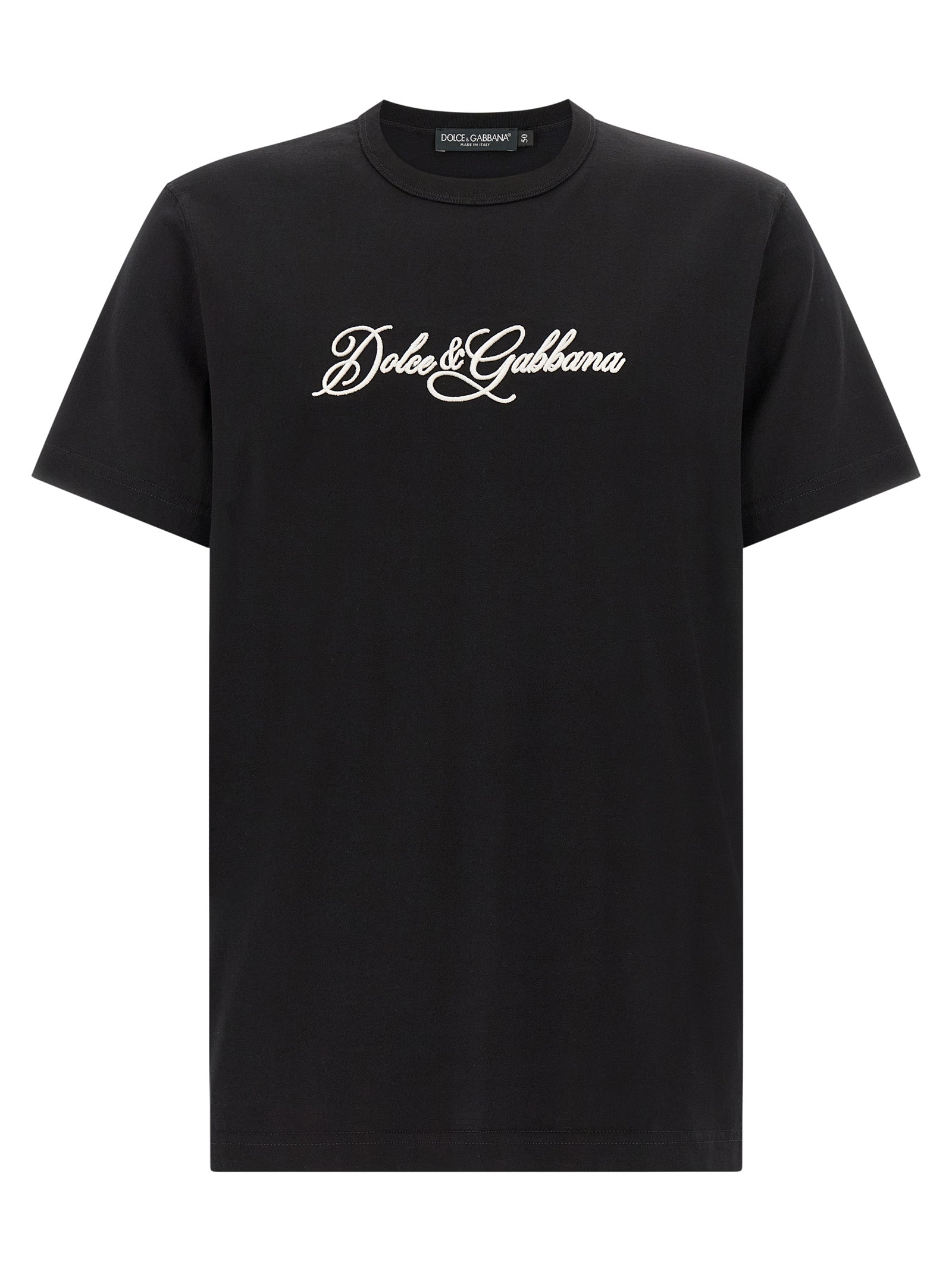 Dolce & Gabbana Schwarzes Baumwoll-T-Shirt