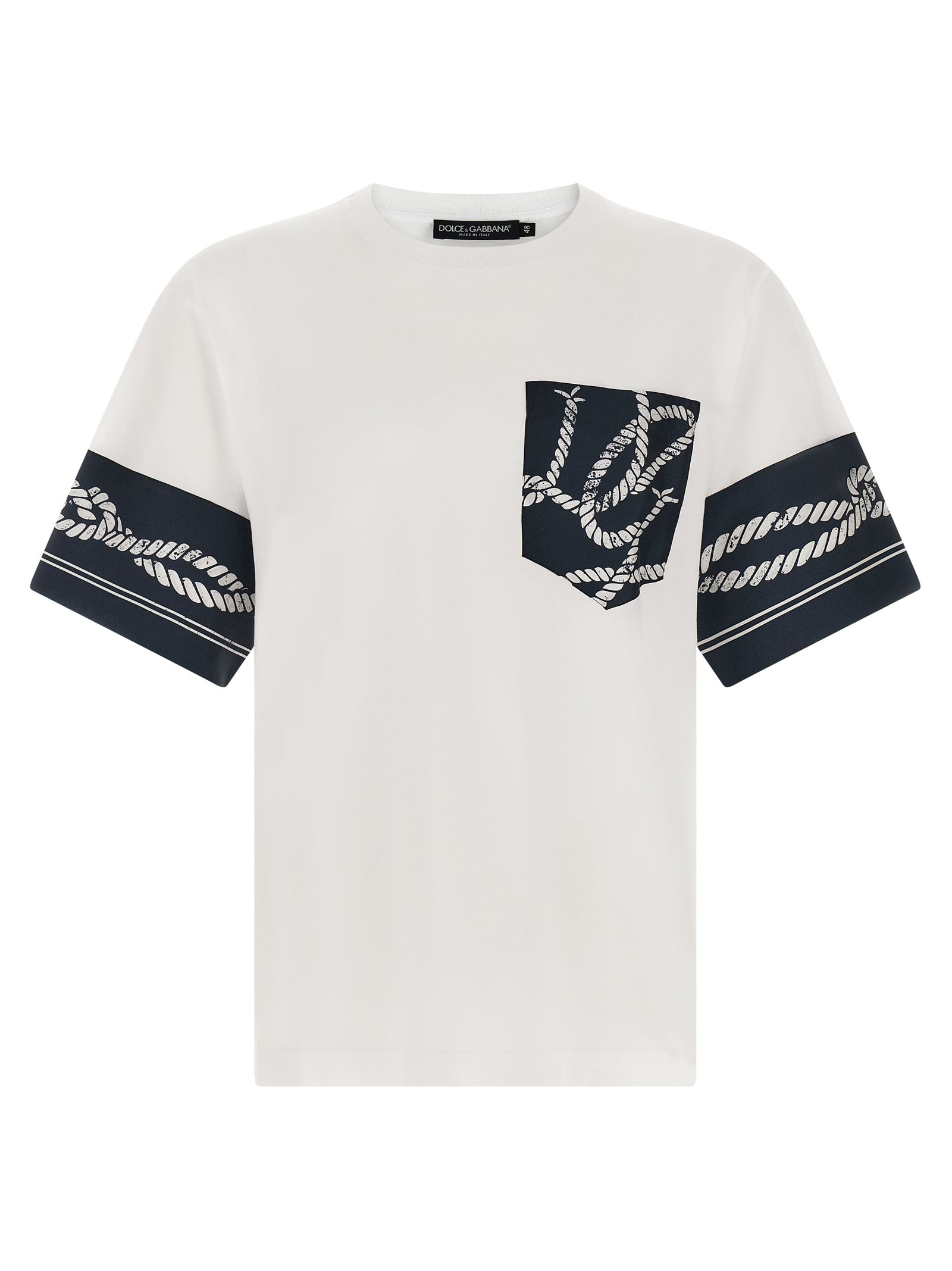 Dolce & Gabbana Blaues Baumwoll-T-Shirt