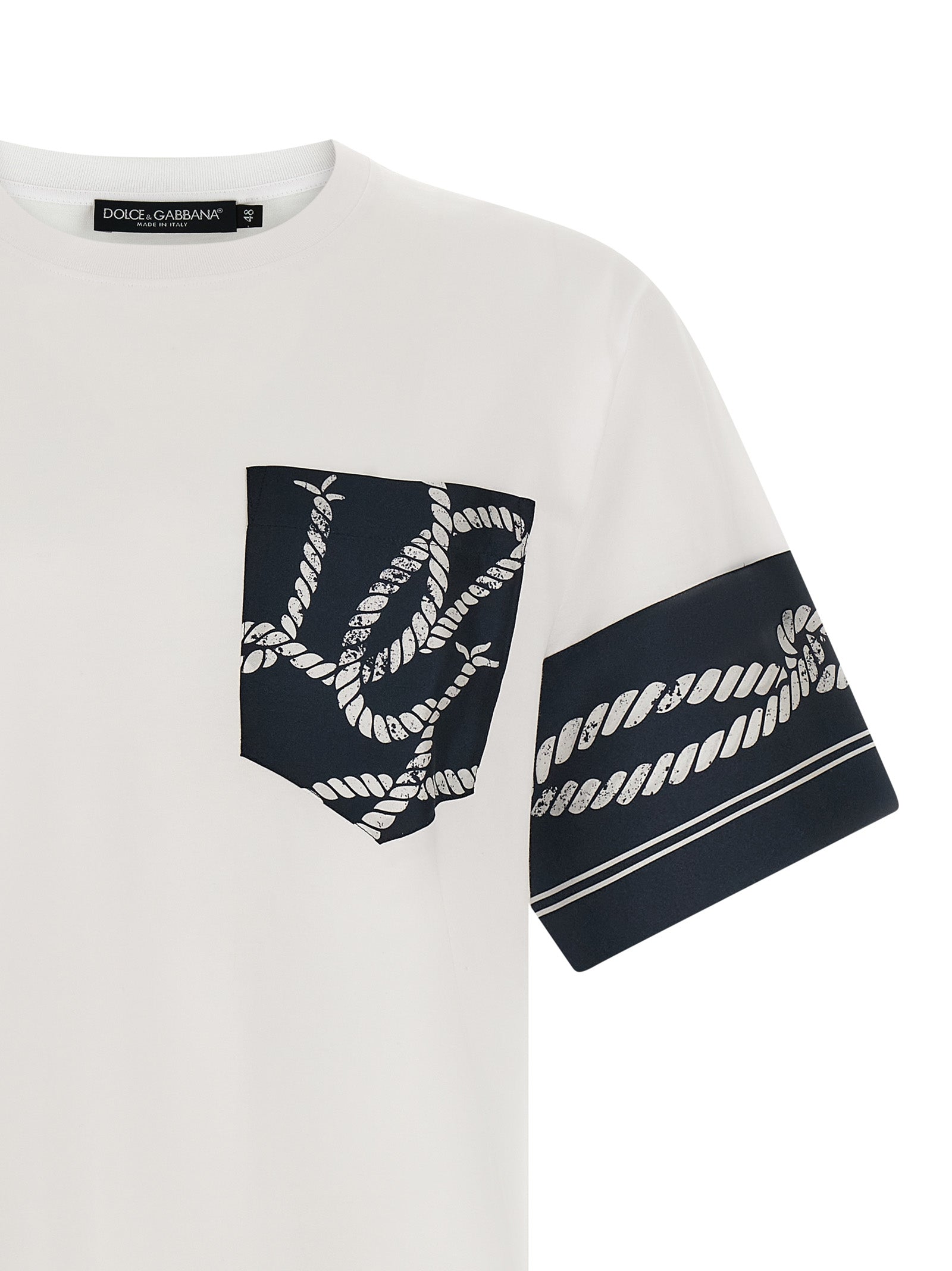 Dolce & Gabbana Blaues Baumwoll-T-Shirt