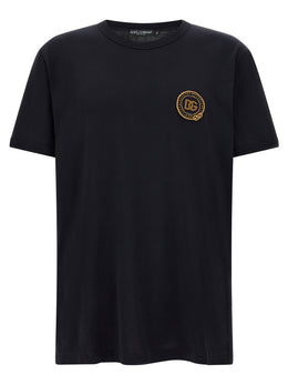 Dolce & Gabbana Blaues Baumwoll-T-Shirt