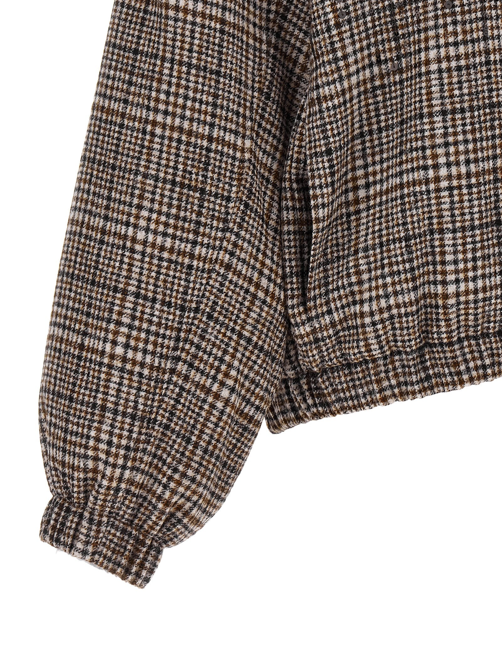 Brunello Cucinelli Brauner Bomber aus Alpaka und Leder