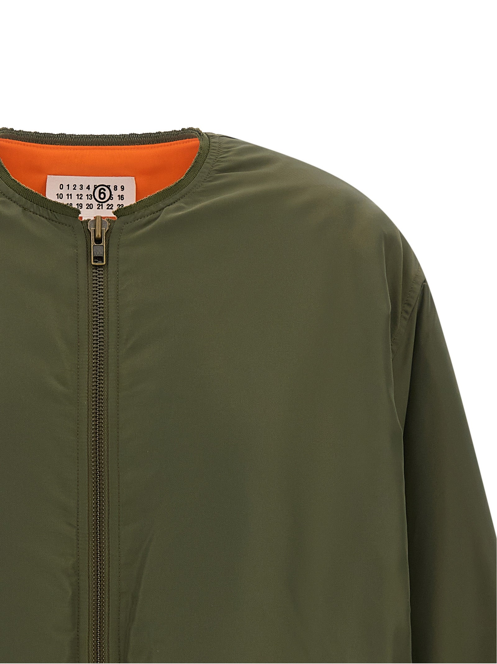MM6 Maison Margiela Zweifarbige Polyamid-Bomberjacke