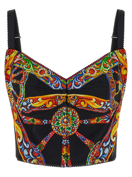 Dolce & Gabbana Mehrfarbige Seiden-Tanktops