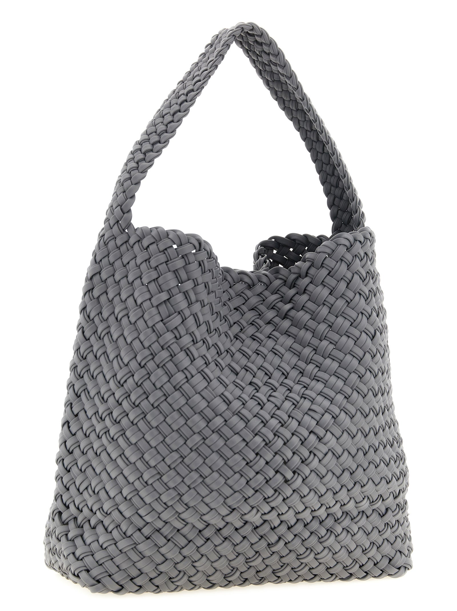 NAGHEDI Graue Schultertasche aus Nylon