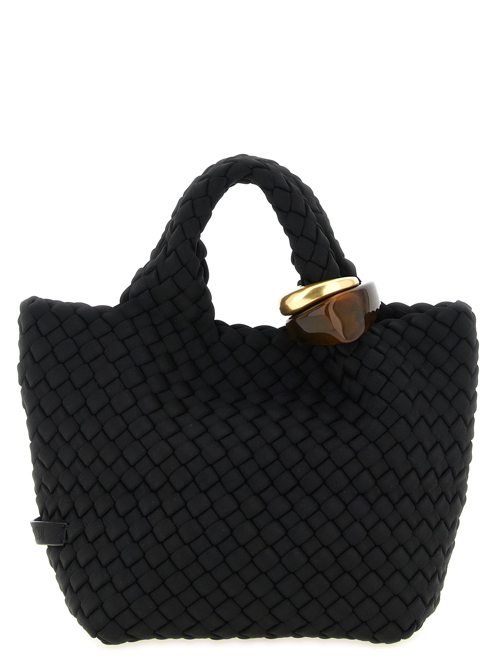 NAGHEDI Schwarze Nylon-Handtasche