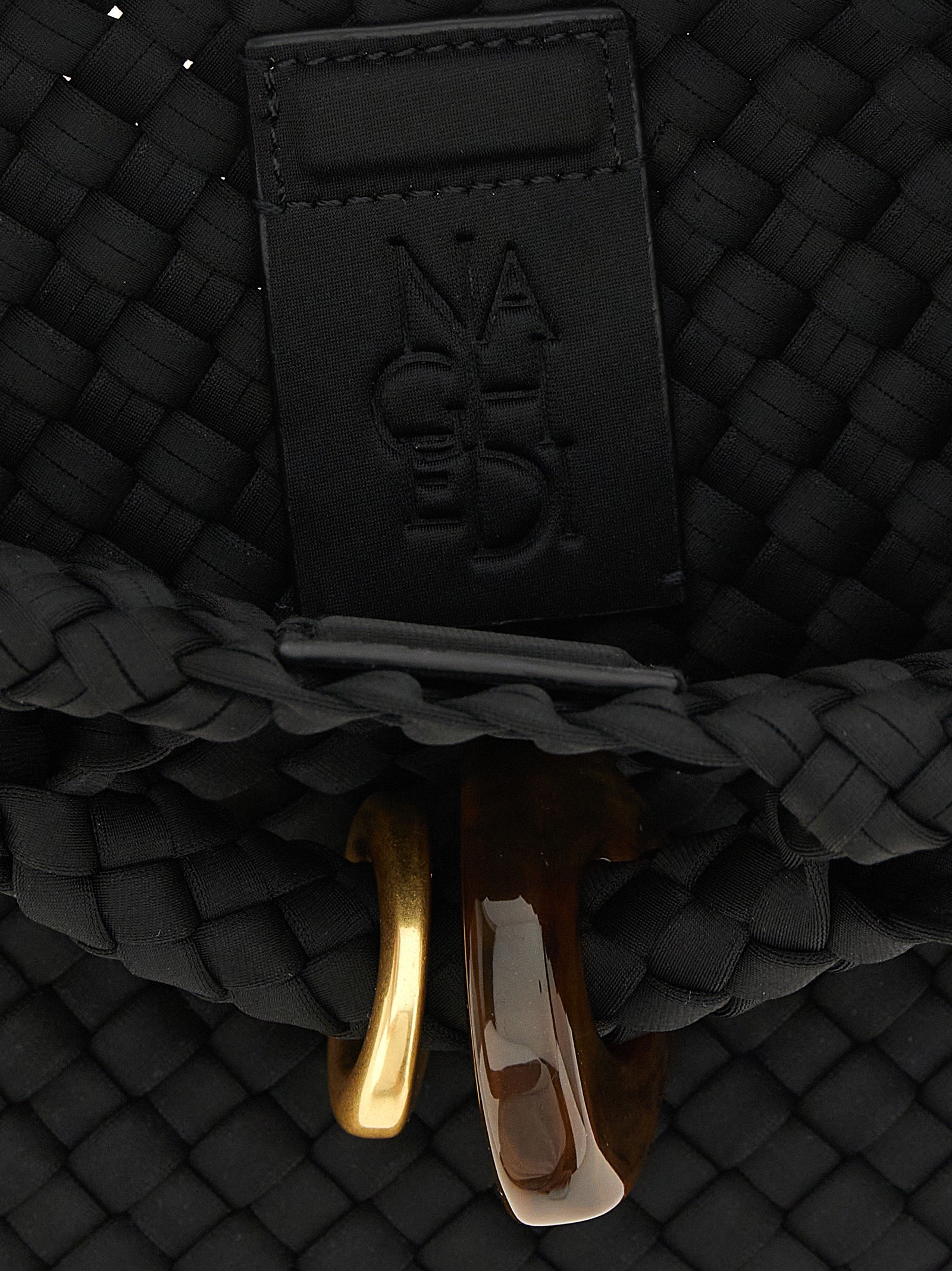 NAGHEDI Schwarze Nylon-Handtasche