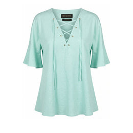 Trussardi Hellblaues Baumwoll-Damenhemd