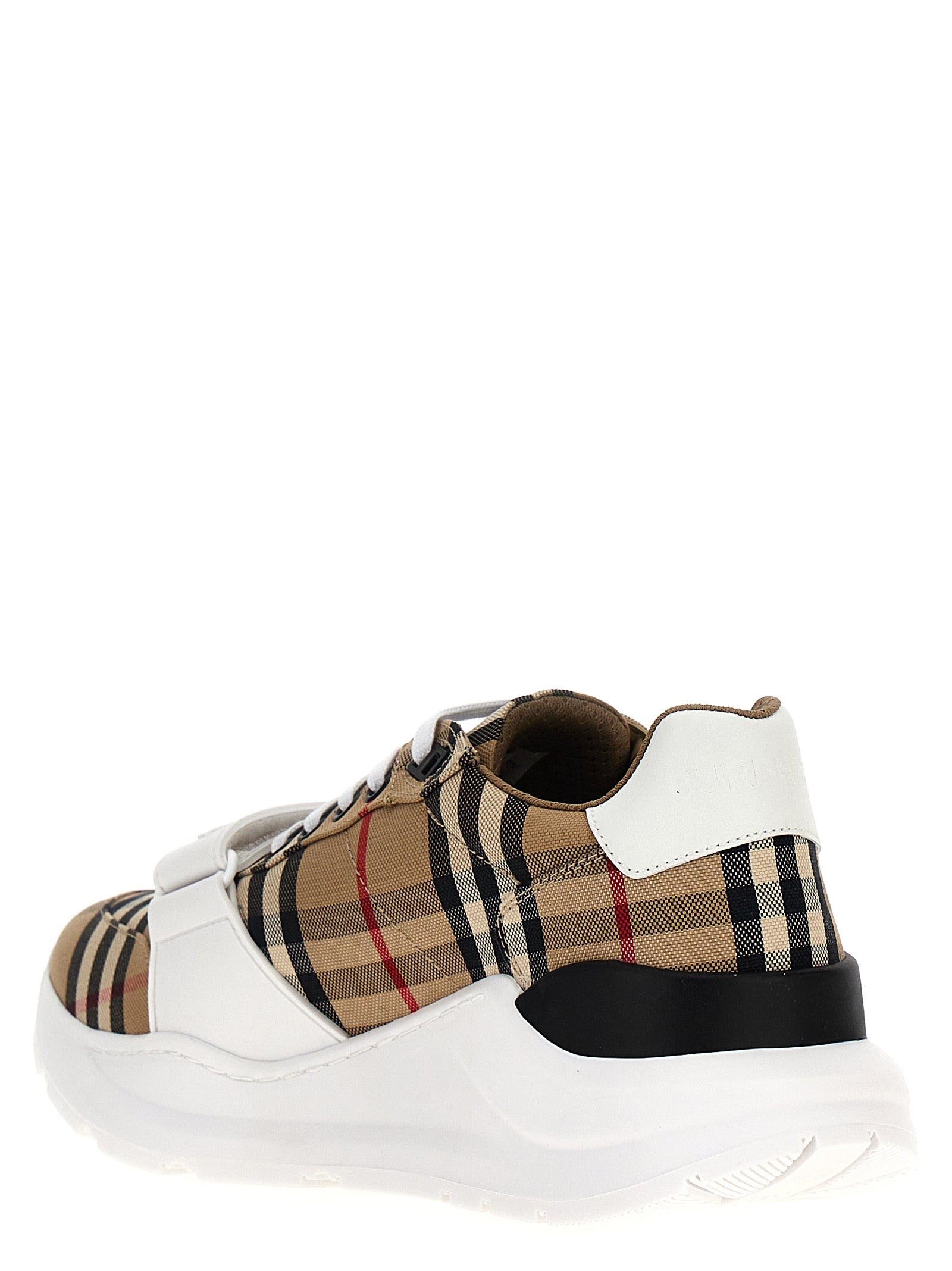 Burberry Beigefarbene Baumwoll-Sportschuhe