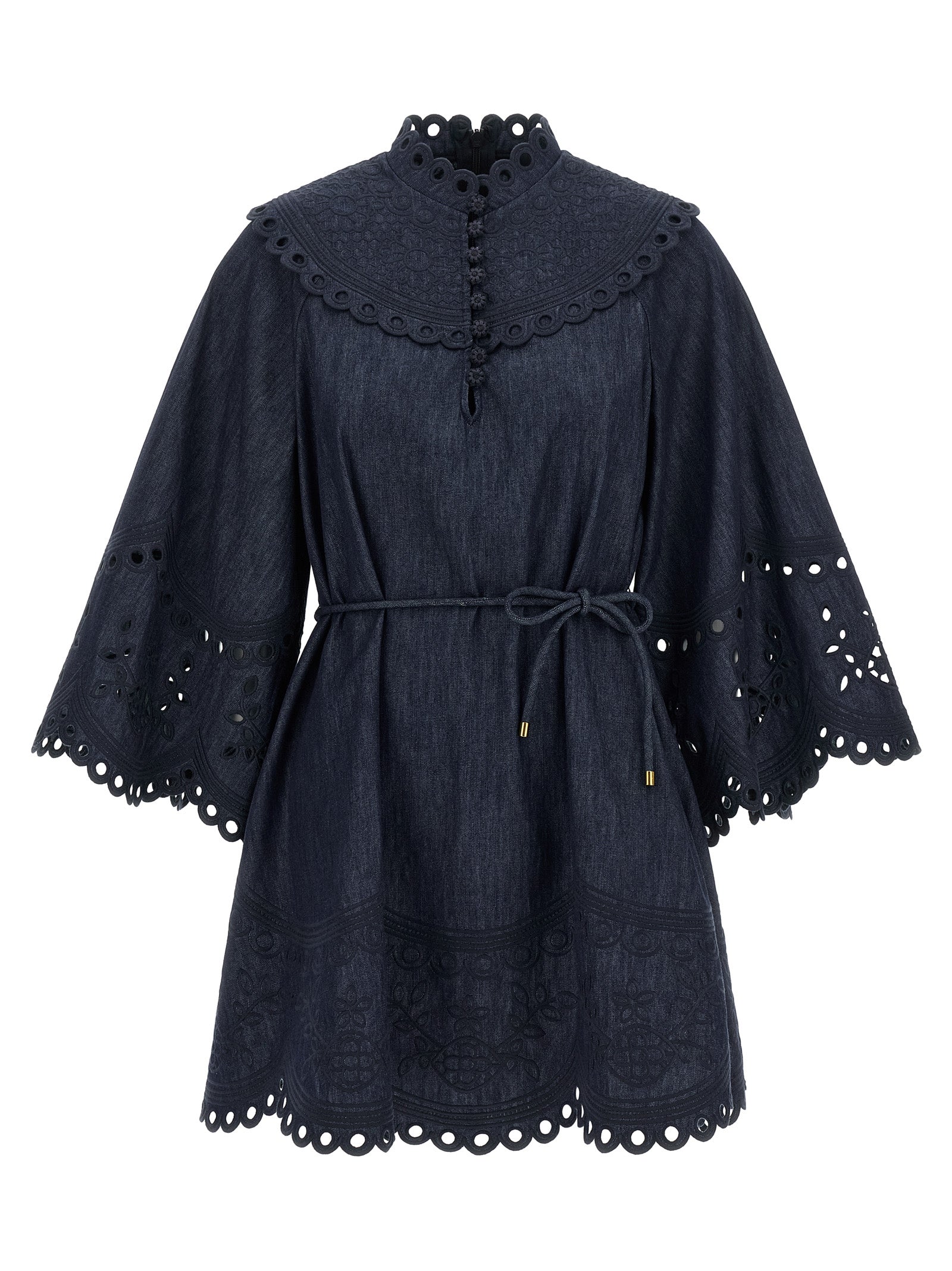 Zimmermann Kurzes blaues Baumwollkleid