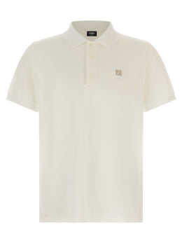 Fendi Weißes Poloshirt aus Baumwolle