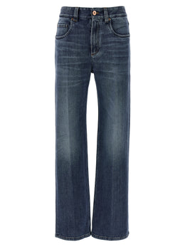 Brunello Cucinelli Blaue Baumwolljeans im Relaxed Fit