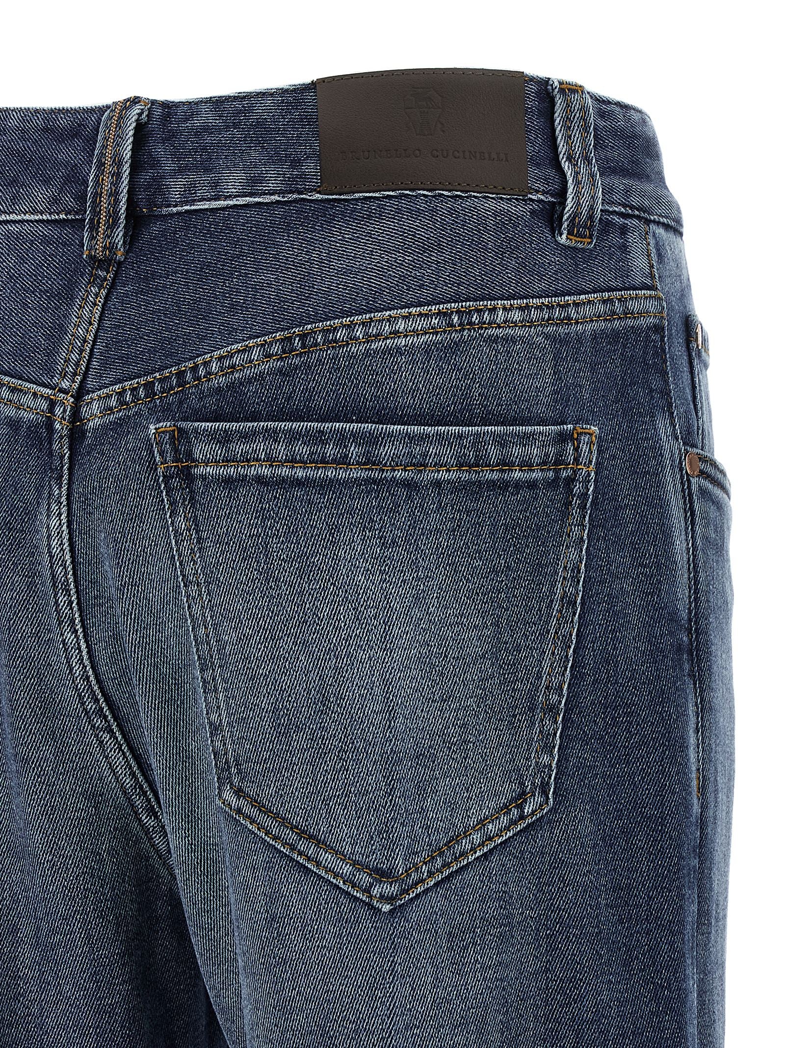 Brunello Cucinelli Blaue Baumwolljeans im Relaxed Fit