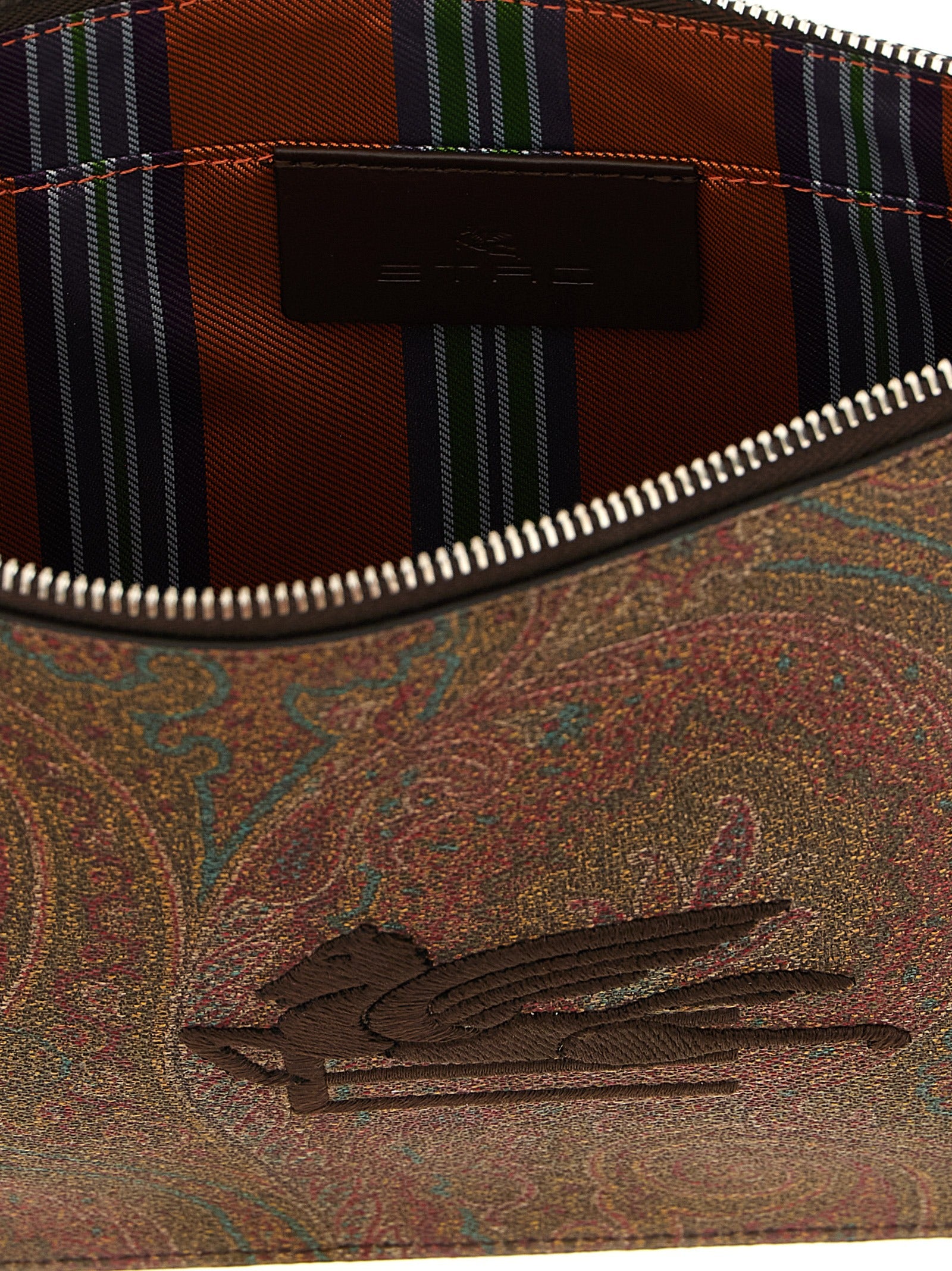 Etro Braune Baumwoll-Clutch