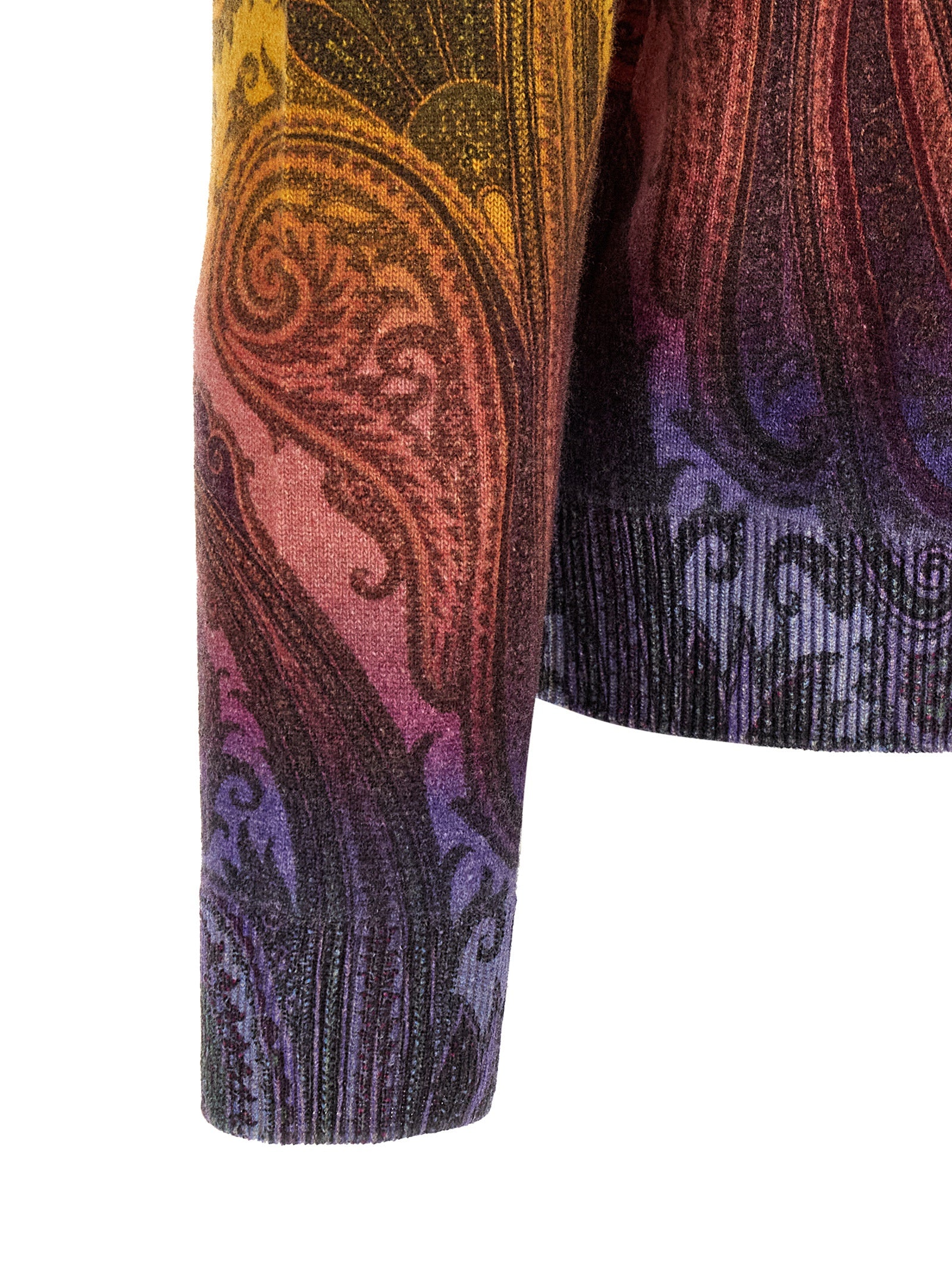 Etro Mehrfarbige Wollstrickjacke