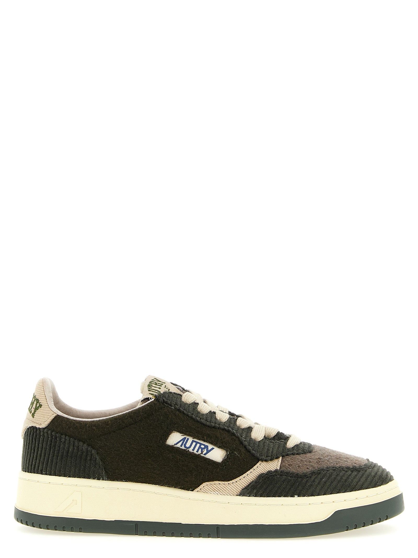 Autry Braune Textil-Sneaker mit niedrigem Schaft
