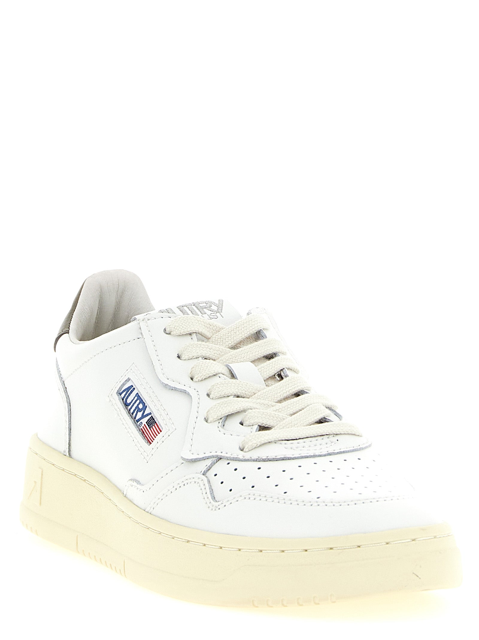 Autry Zweifarbige Low-Top-Sneaker aus Rindsleder