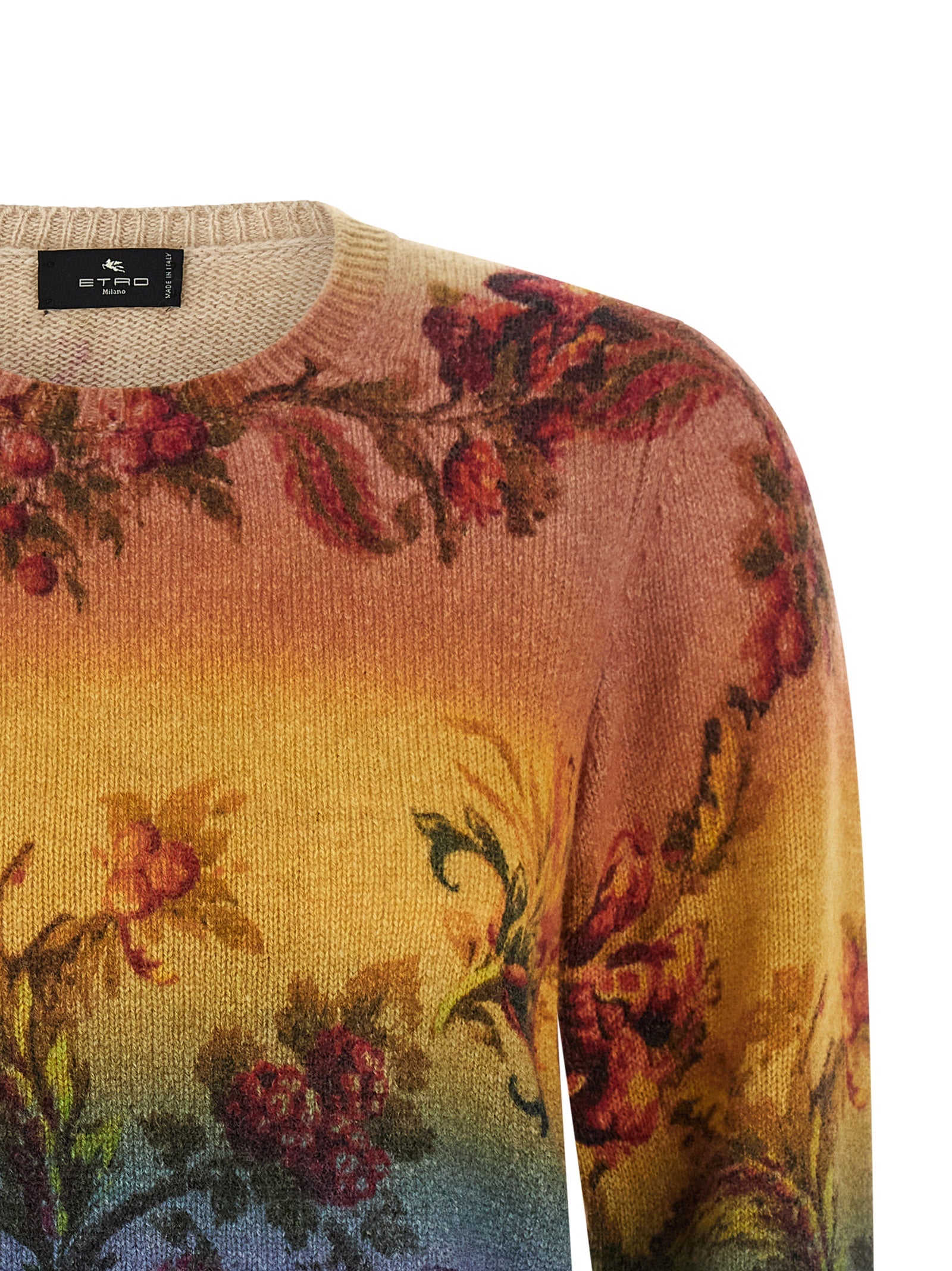 Etro Mehrfarbige Wollstrickjacke