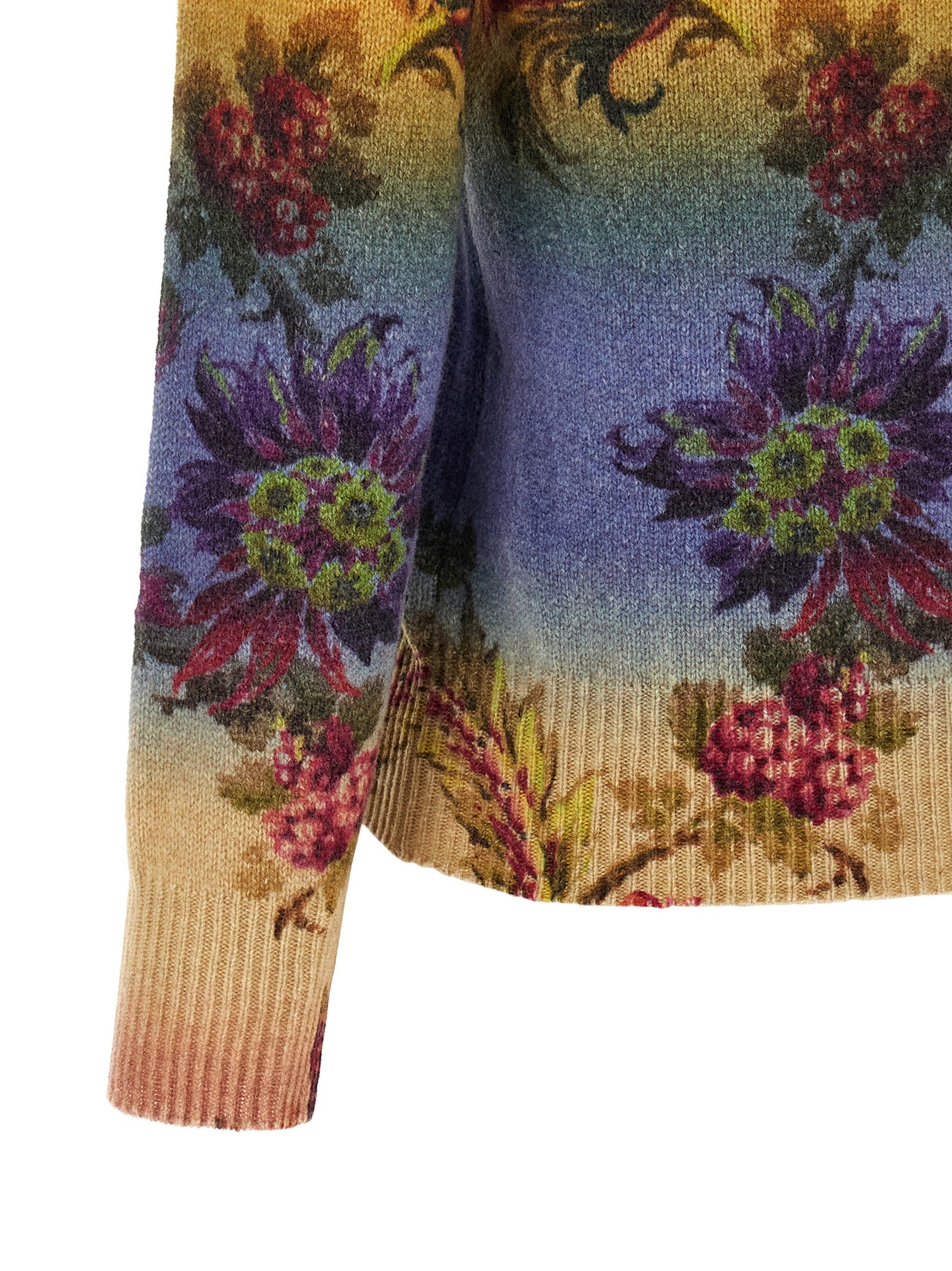 Etro Mehrfarbige Wollstrickjacke