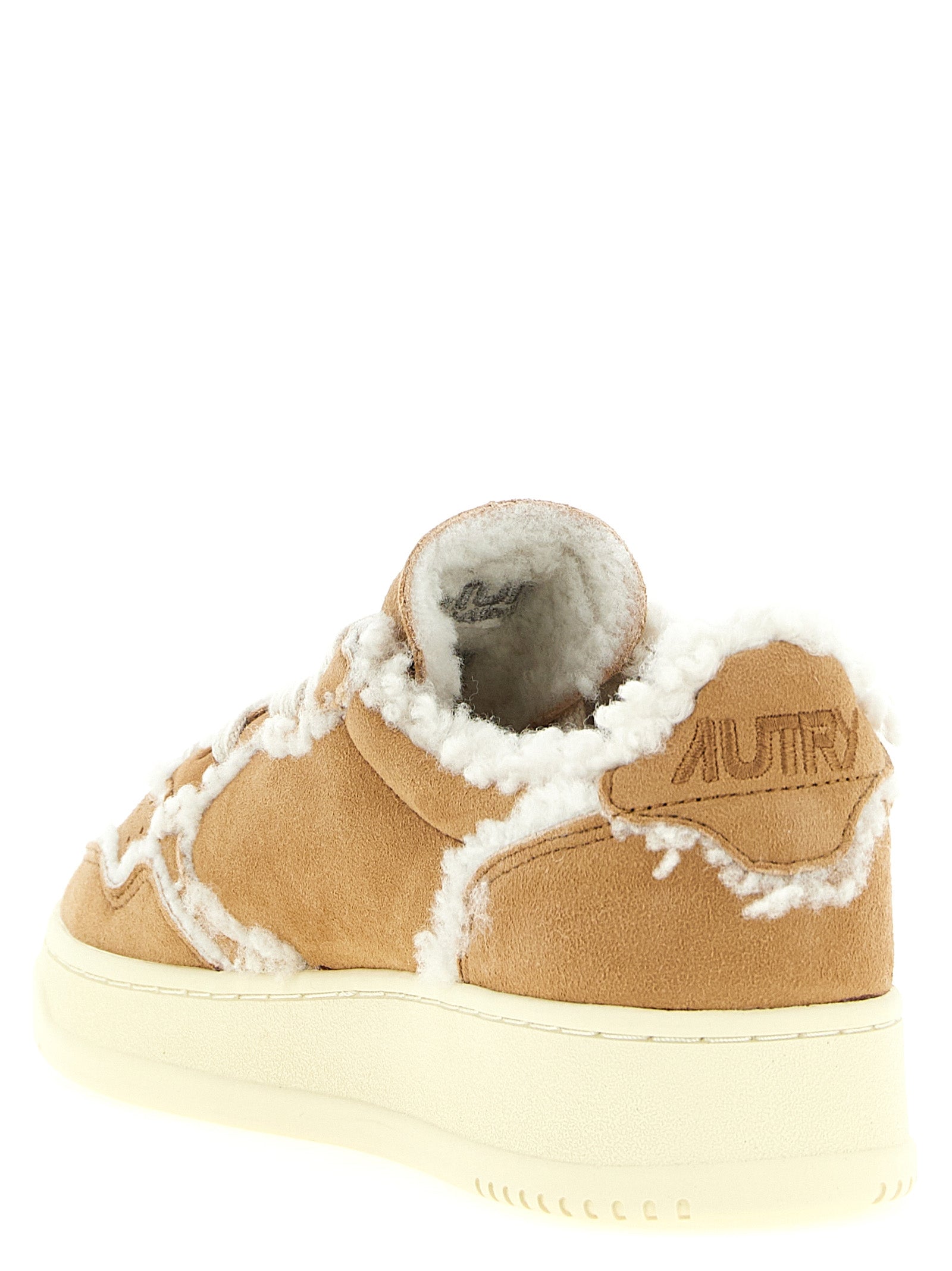 Autry Braune Lammleder Low-Top-Sneaker