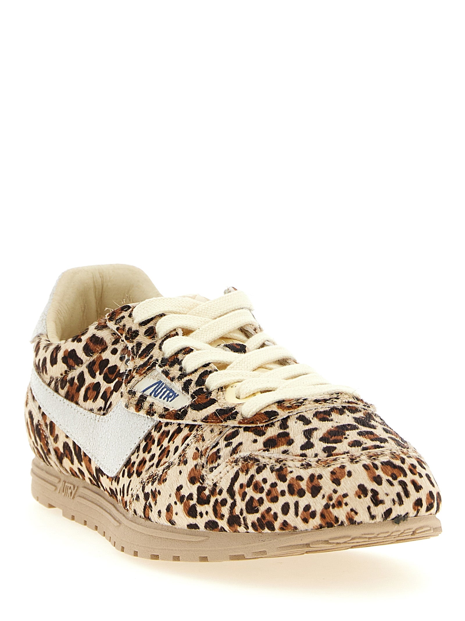 Autry Mehrfarbige Low-Top-Sneaker aus Rindsleder