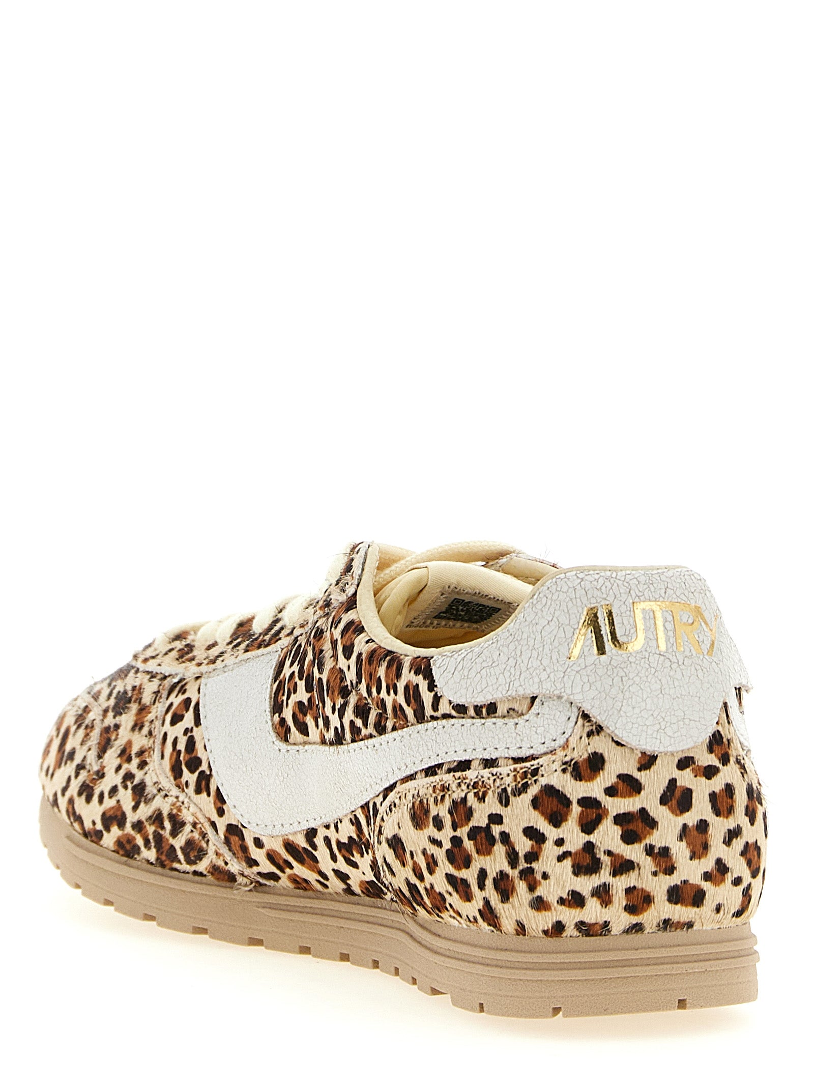 Autry Mehrfarbige Low-Top-Sneaker aus Rindsleder