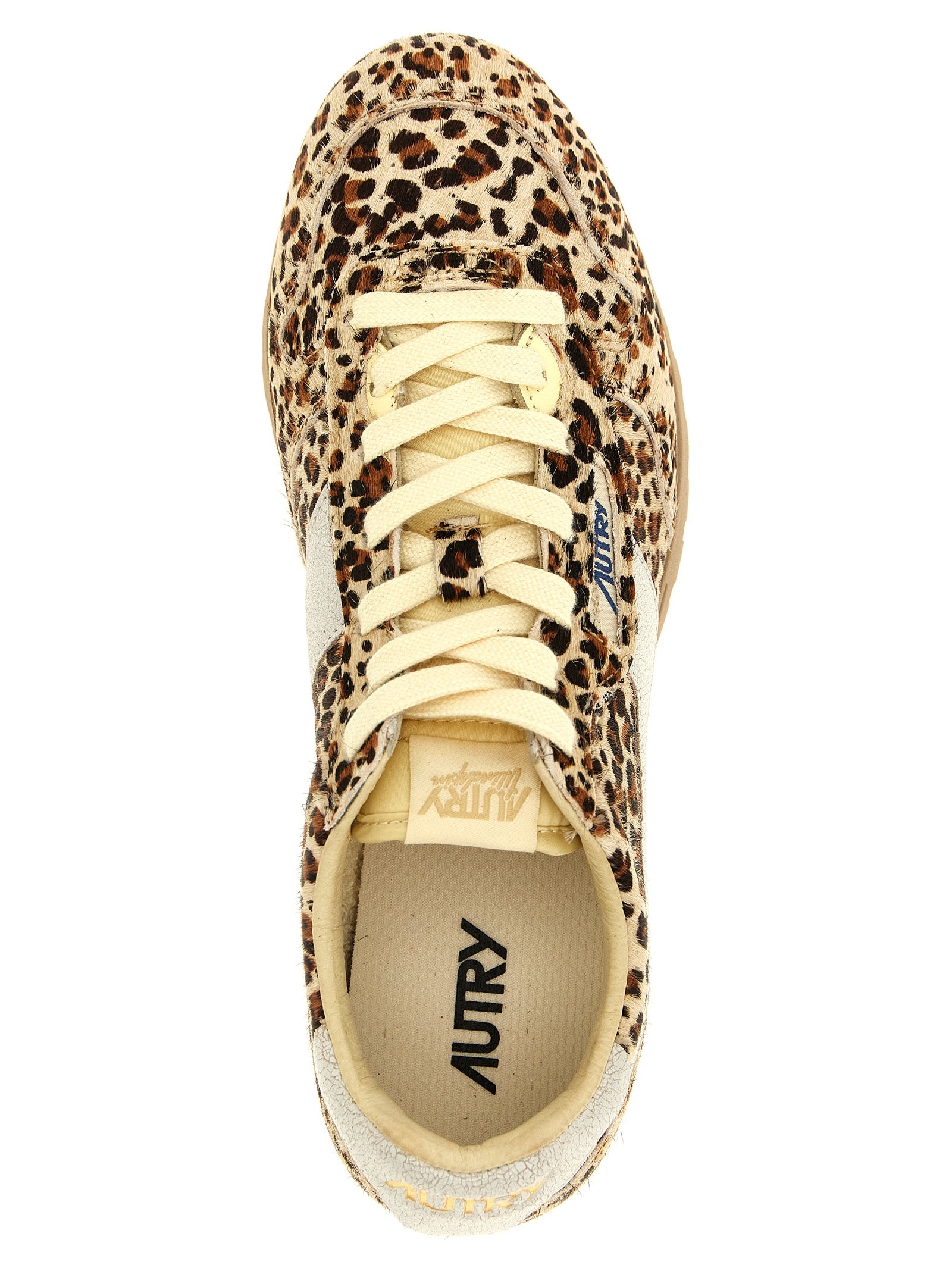 Autry Mehrfarbige Low-Top-Sneaker aus Rindsleder