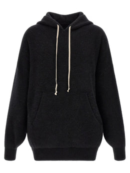 Rick Owens Schwarzer Marabou-Pullover