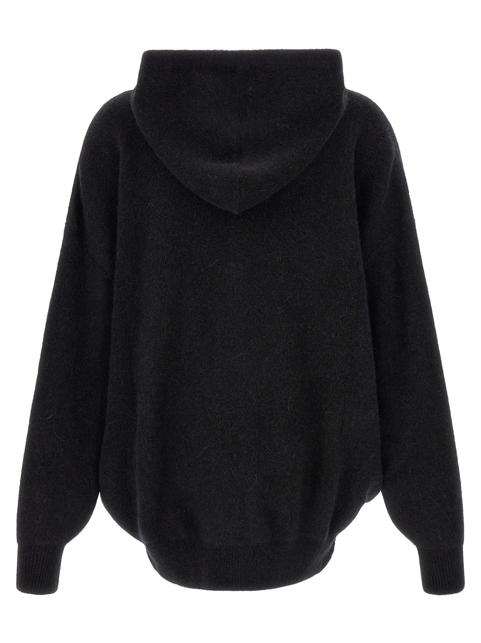 Rick Owens Schwarzer Marabou-Pullover