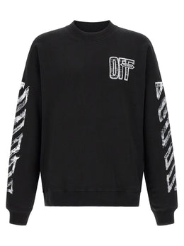 Off-White Schwarzer Baumwoll-Sweatshirt