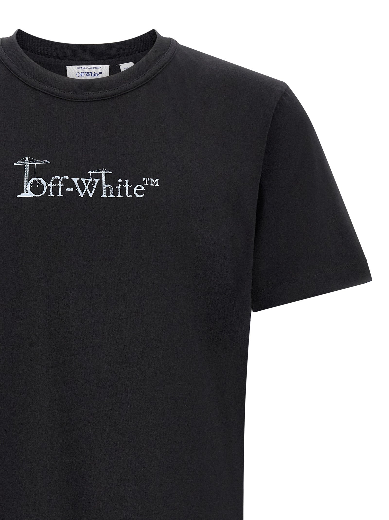 Off-White Schwarzes Baumwoll-T-Shirt