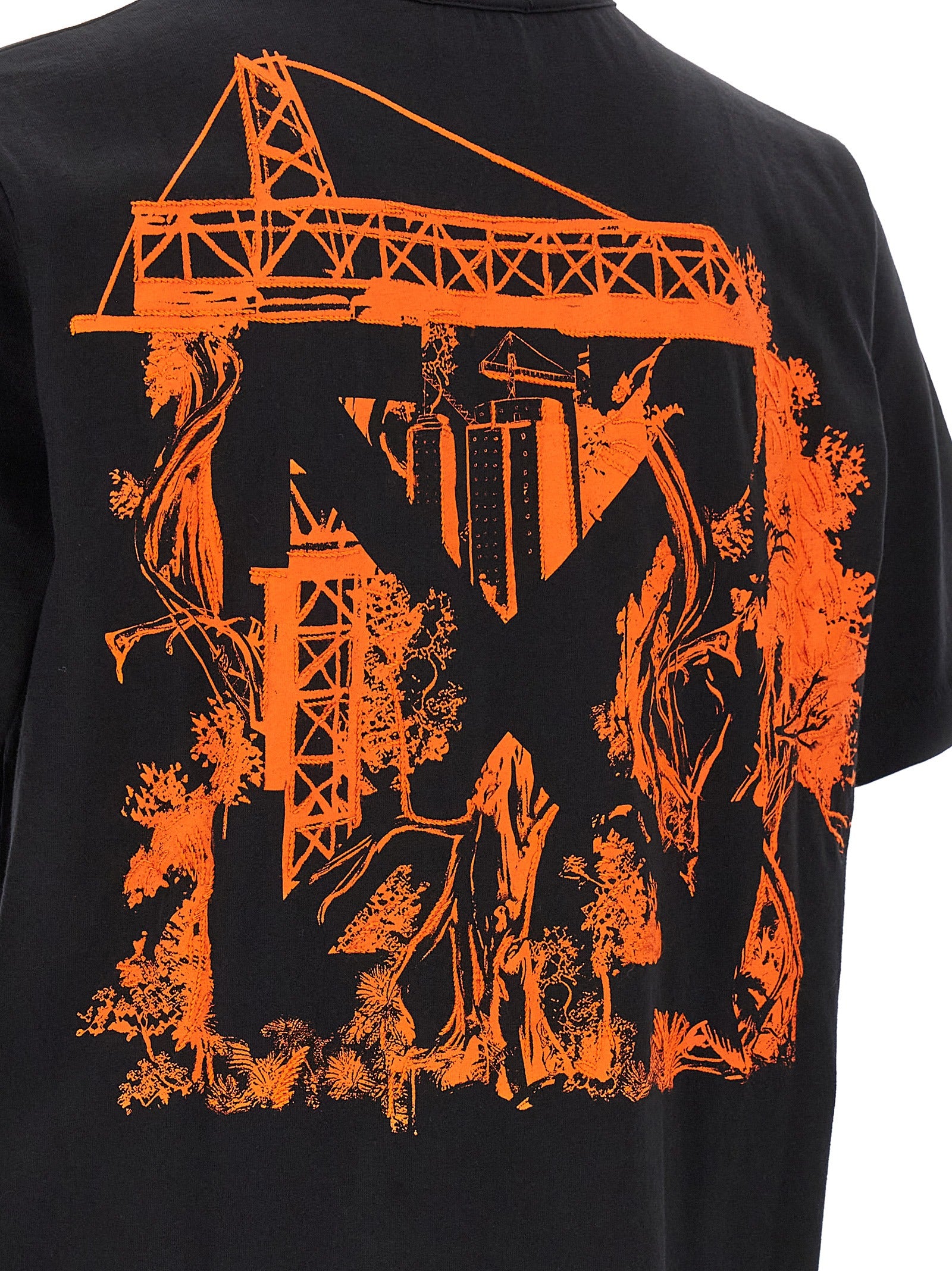 Off-White Schwarzes Baumwoll-T-Shirt