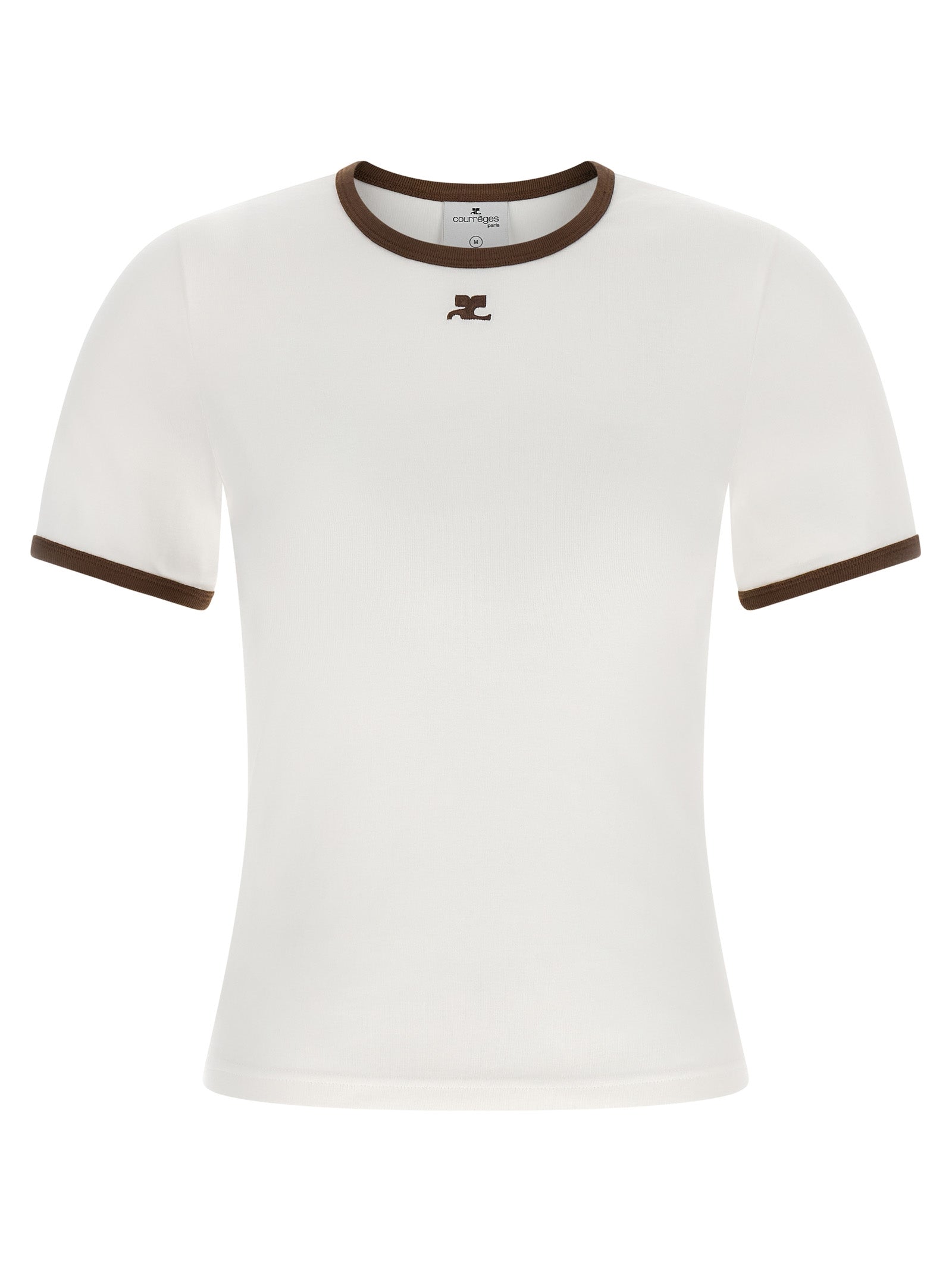 Courrèges Braunes Baumwoll-T-Shirt